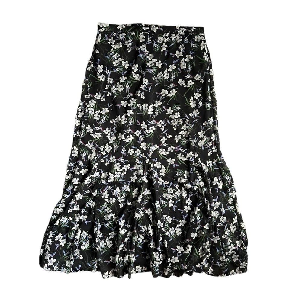 Banana Republic Floral Print Womens Size 12 Chiffon Mermaid Maxi Skirt